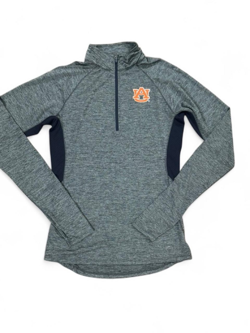 Auburn University Gray Heather Quarter Zip Long Sleeve Pullover Women’s Size L